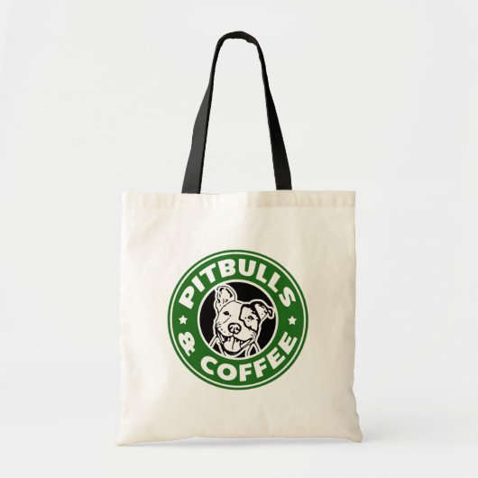 Pitbulls und des Kaffees lustiger Tragetasche (Vorne)