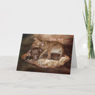 Pitbulls-Weicherer SeitenValentinstag ArtCard Feiertagskarte