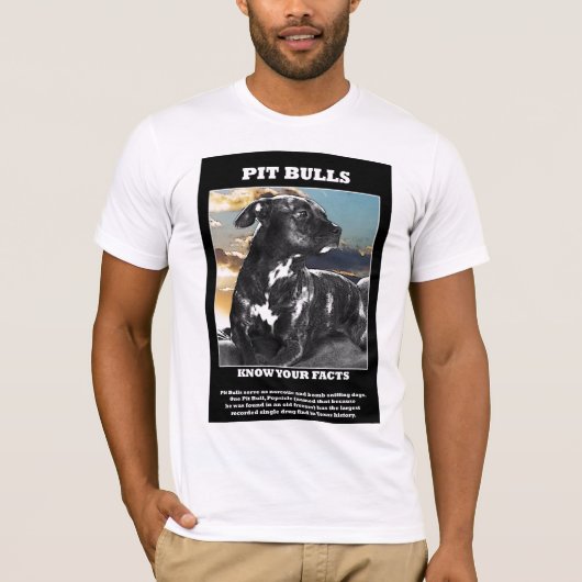 Pitbulltatsachen T-Shirt (Vorderseite)