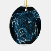 Pitbullverzierung Keramikornament (Rechts)