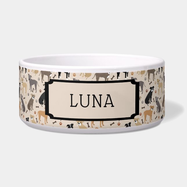 Pitbulpaws and Bones Dog Bowl Napf (Vorderseite)
