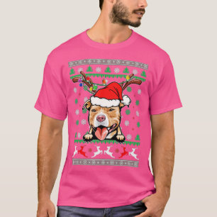 Pitbuls Christmas Ugly Sweater Funny Pit Bull Lieb T-Shirt