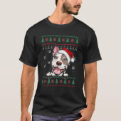 Pitbuls Christmas Ugly Sweater Funny Pit Bull Xma T-Shirt (Vorderseite)