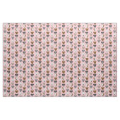 Pitbuls Gesicht Hundemuster pink Stoff (Fat Quarter (45,7 x 55,9 cm))