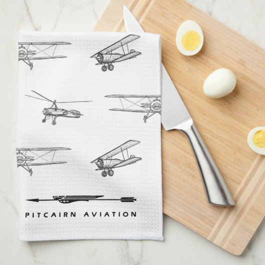 Pitcairn Aviation Teetuch Geschirrtuch (Viertel Falte)