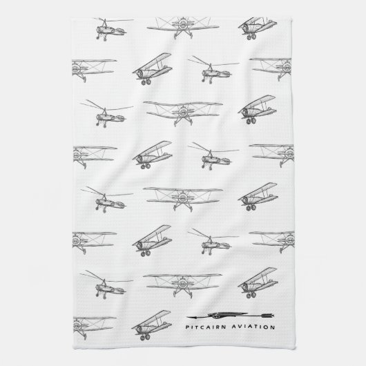 Pitcairn Aviation Teetuch Geschirrtuch (Vertikal)