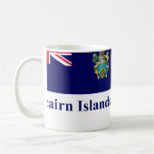 Pitcairn-Insel-Flagge mit Namen Kaffeetasse (Links)