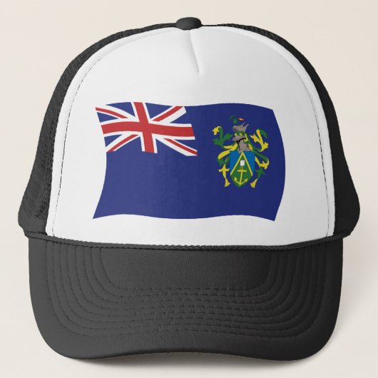 Pitcairn-Inseln-Flaggenhut Truckerkappe (Vorderseite)