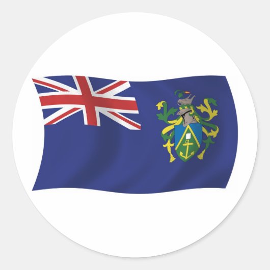 Pitcairn-Inseln-Flaggensticker Runder Aufkleber (Vorderseite)