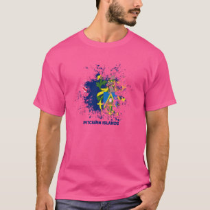 Pitcairn Islander Wasserfarbenflagge, Insel Pitcai T-Shirt