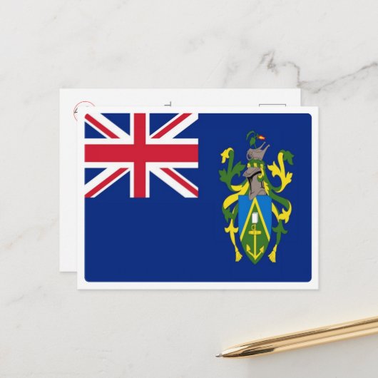 Pitcairn Islands - Flag - Postkarte (Vorderseite/Rückseite Beispiel)