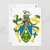 Pitcairninseln, Offizielle Wappenküste Postkarte (Vorne/Hinten)