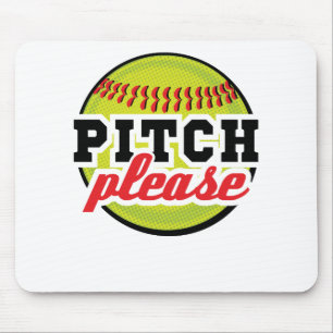 Pitch bitte lustige Softball Player Batter Mousepad