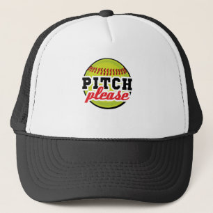 Pitch bitte lustige Softball Player Batter Truckerkappe