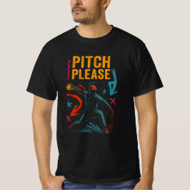 Pitch bitte - Neon Graffiti Baseball T-Shirt