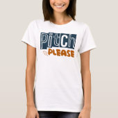 Pitch bitte Shirt, Baseball T-Shirt (Vorderseite)