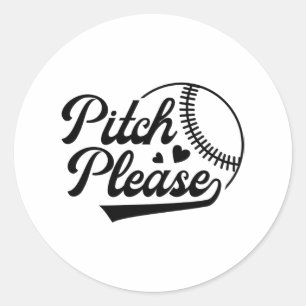 Pitch Bitte Softball Shirt drucken Runder Aufkleber