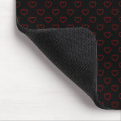 Pitch Black Mousepad mit kleinen rot-gerahmten Her (Ecke)
