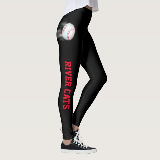 Pitch das Ball Baseball bearbeitbar Personalisiert Leggings (Rechts)