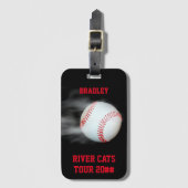 Pitch den Baseball-Team-Player Personalisiert Gepäckanhänger (Vorderseite Vertikal)