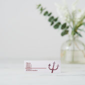 Pitch Fork Business Card Mini Visitenkarte (Stehend Vorderseite)