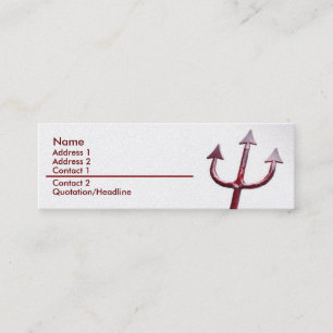 Pitch Fork Business Card Mini Visitenkarte