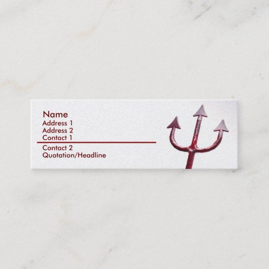 Pitch Fork Business Card Mini Visitenkarte (Vorderseite)