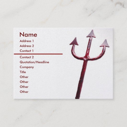 Pitch Fork Business Card Visitenkarte (Vorderseite)