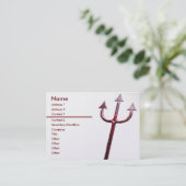 Pitch Fork Business Card Visitenkarte (Stehend Vorderseite)