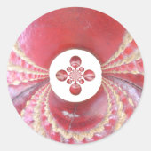 Pitch Kaleidoskop: Cricket Balls The Game's Heart Runder Aufkleber (Vorderseite)