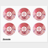 Pitch Kaleidoskop: Cricket Balls The Game's Heart Runder Aufkleber (Blatt)