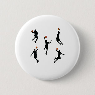 Pitch Player Basketball Niedliche digitale Kunst - Button