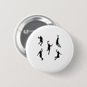 Pitch Player Basketball Niedliche digitale Kunst - Button (Vorne & Hinten)