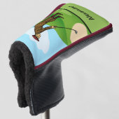 Pitch Shot von Panikgeplagtem Duffer Golf Headcover (3/4 Vorderseite)