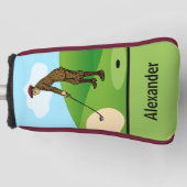 Pitch Shot von Panikgeplagtem Duffer Golf Headcover (Vorderseite)