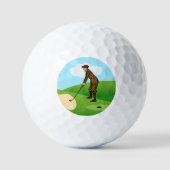 Pitch Shot von Panikgeplagtem Duffer Golfball (Vorderseite)