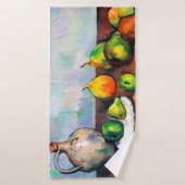 Pitcher and Fruit, Paul Cezanne Badehandtuch (Badehandtuch)