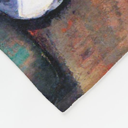 Pitcher and Fruit, Paul Cezanne Fleecedecke (Ecke)