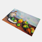 Pitcher and Fruit, Paul Cezanne Fußmatte (Schrägansicht)