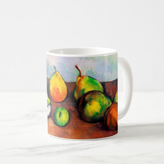 Pitcher and Fruit, Paul Cezanne Kaffeetasse (VorderseiteRechts)