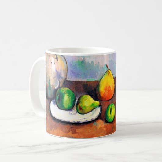 Pitcher and Fruit, Paul Cezanne Kaffeetasse (Vorderseite Links)