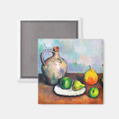 Pitcher and Fruit, Paul Cezanne Magnet (Vorderseite/Rückseite)