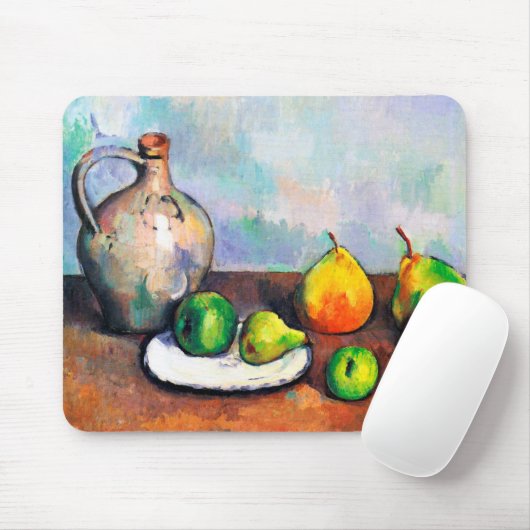 Pitcher and Fruit, Paul Cezanne Mousepad (Mit Mouse)