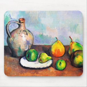 Pitcher and Fruit, Paul Cezanne Mousepad