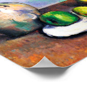 Pitcher and Fruit, Paul Cezanne Poster (Ecke)