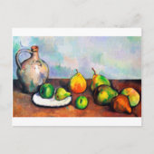 Pitcher and Fruit, Paul Cezanne Postkarte (Vorderseite)