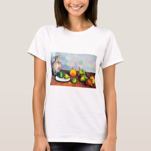 Pitcher and Fruit, Paul Cezanne T-Shirt (Vorderseite)