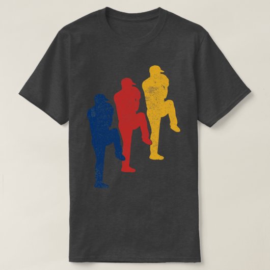 Pitcher Baseball Baseball Player T-Shirt (Design vorne)