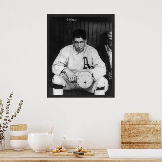 Pitcher Bender Athletics Baseball 1910 Poster (Küche)