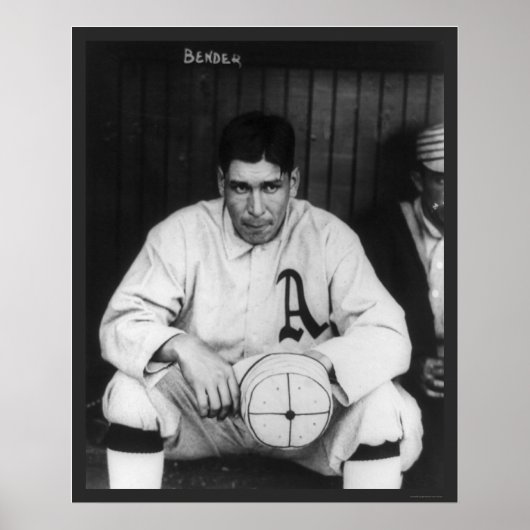 Pitcher Bender Athletics Baseball 1910 Poster (Vorne)